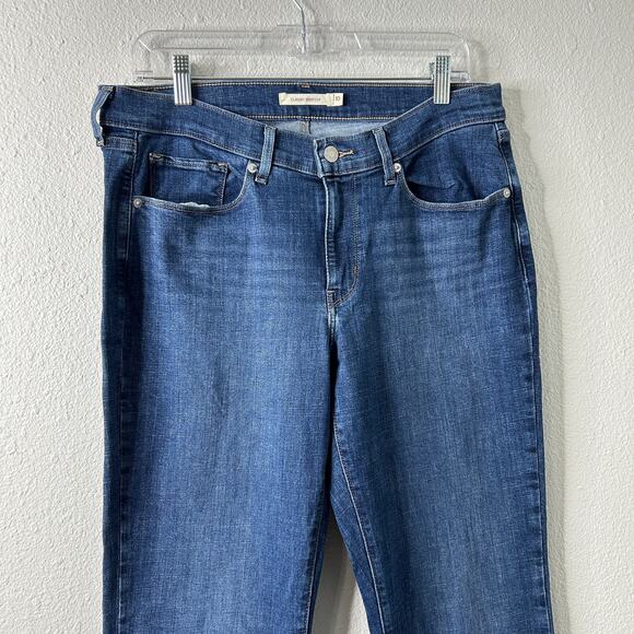 Levi’s Classic Bootcut Jeans 10 Blue Awe Dark Wash Mid Rise Stretch Denim - Picture 3 of 12